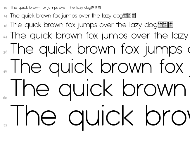 Typo Grotesk Rounded font waterfall
